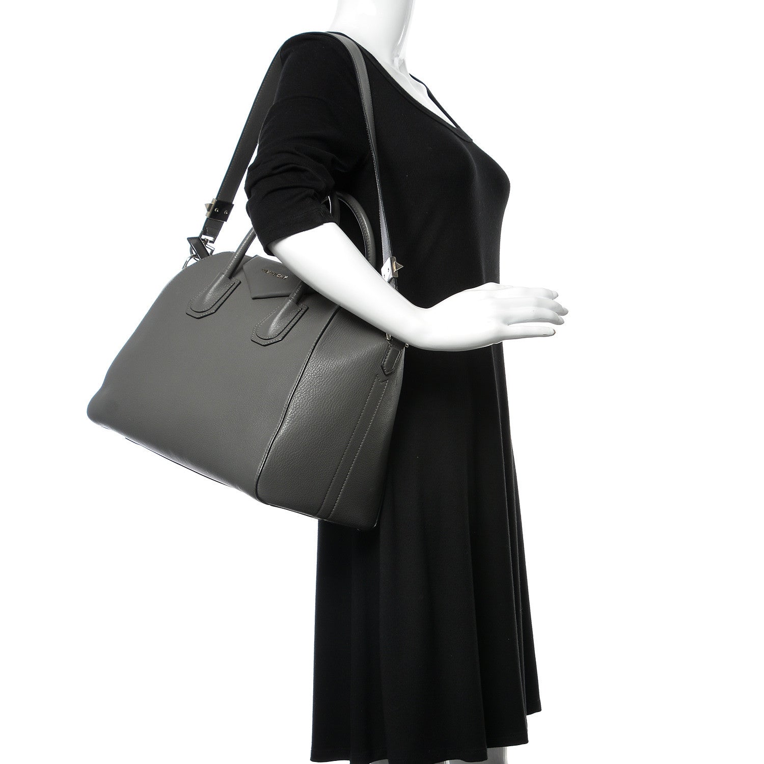 Givenchy Sugar Goatskin Medium Antigona Dark Grey 3 of 11