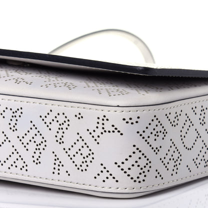 Burberry Calfskin Perforated Hampshire Crossbody Chalk White 9 of 10