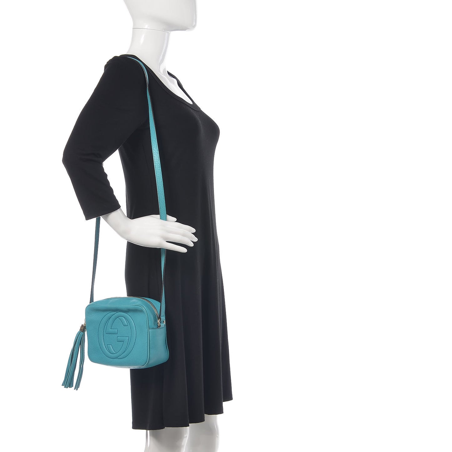 Pebbled Calfskin Small Soho Disco Bag Deep Cobalt