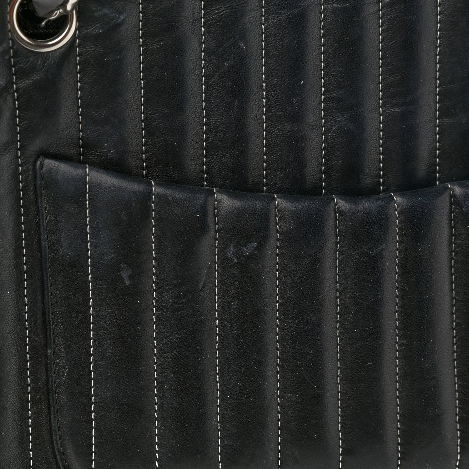 Chanel Lambskin Vertical Quilted Mademoiselle Small Camera Case Black 12 of 13