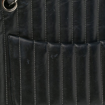 Chanel Lambskin Vertical Quilted Mademoiselle Small Camera Case Black 12 of 13