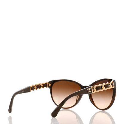 Chanel Acetate CC Chain Sunglasses 5215Q Brown 4 of 6