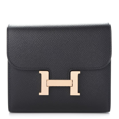 Hermes Epsom Constance Short Wallet Black 1 of 6