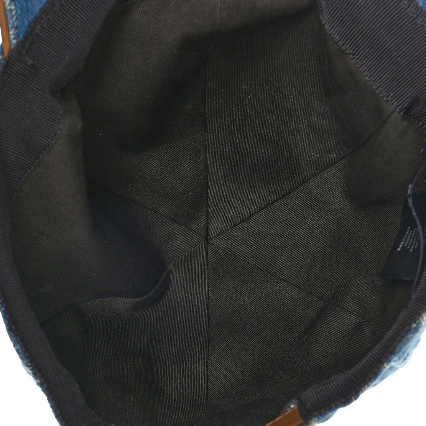 Denim GG Monogram Baseball Hat M Blue Tea Cuir