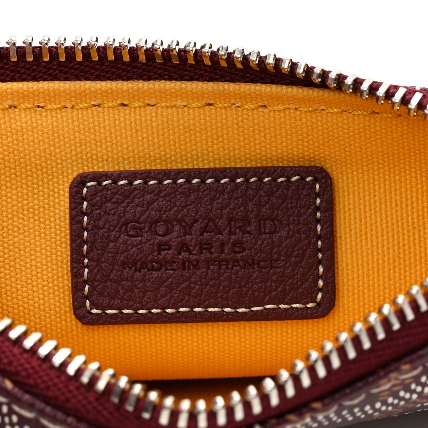 Goyardine Nano Senat Key Pouch Burgundy
