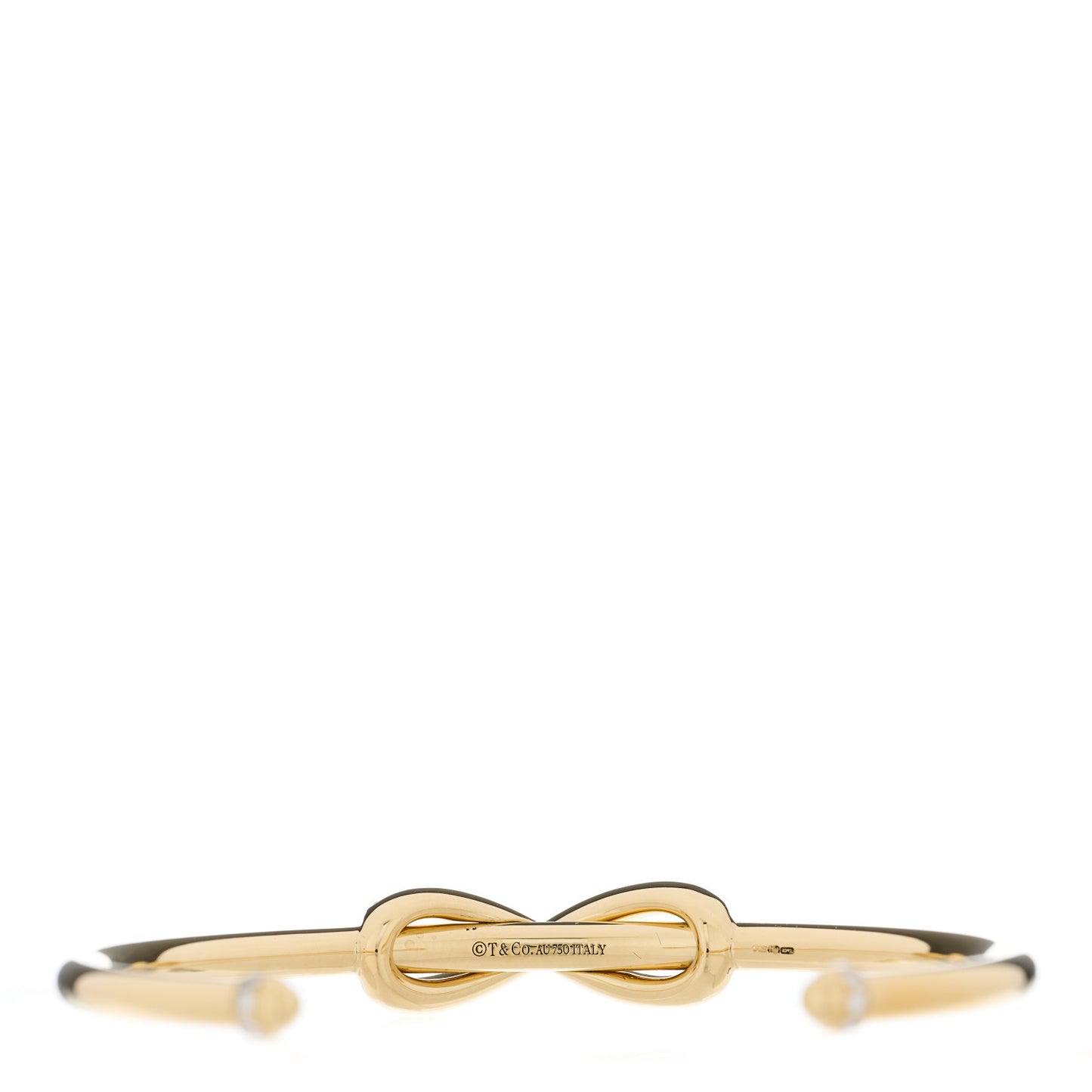 18K Yellow Gold Diamond Infinity Cuff Bracelet
