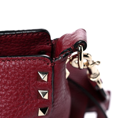 Valentino Garavani Pebbled Calfskin Mini Rockstud Flip-Lock Messenger Bag Rubino 13 of 13
