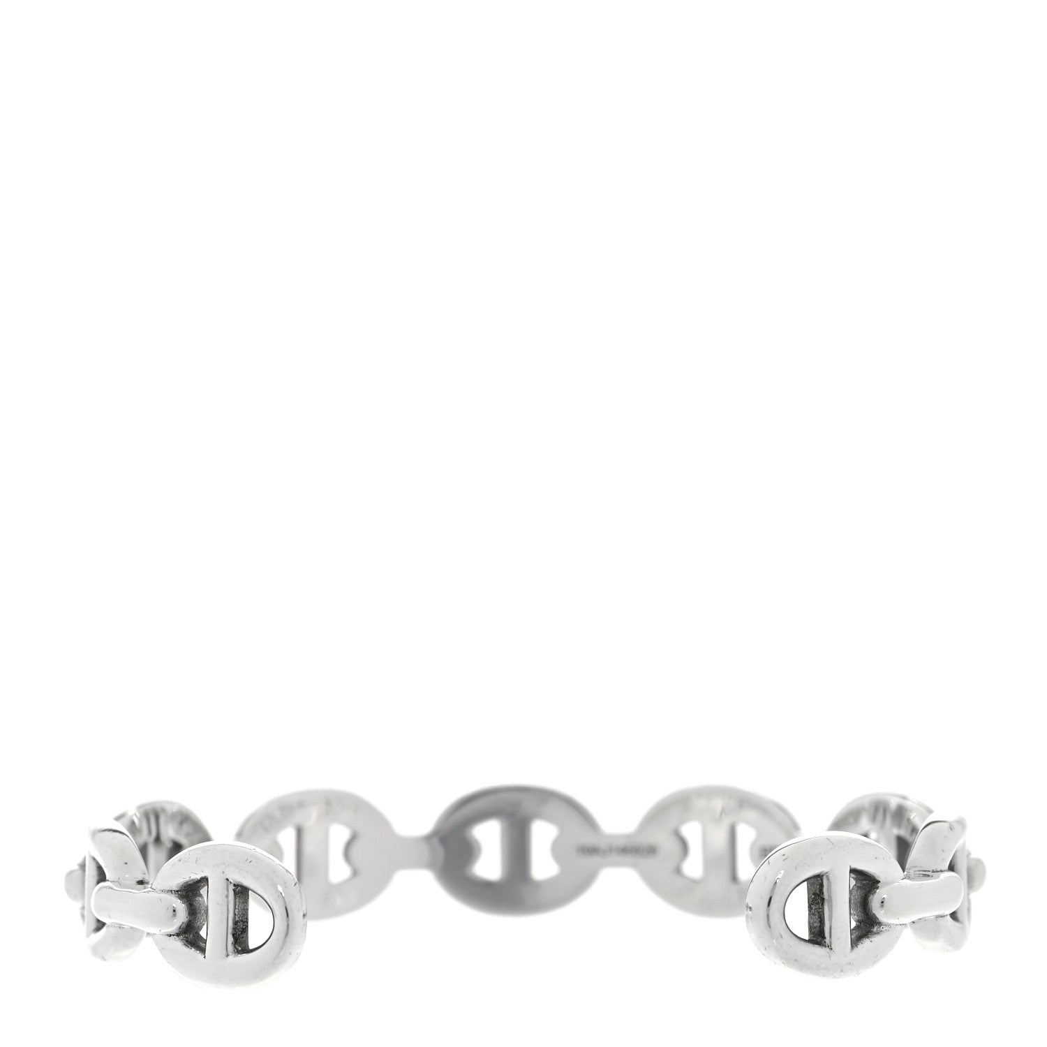 Hermes Sterling Silver MM Chaine d'Ancre Enchainee Cuff Bracelet SH 3 of 12