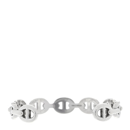 Hermes Sterling Silver MM Chaine d'Ancre Enchainee Cuff Bracelet SH 3 of 12