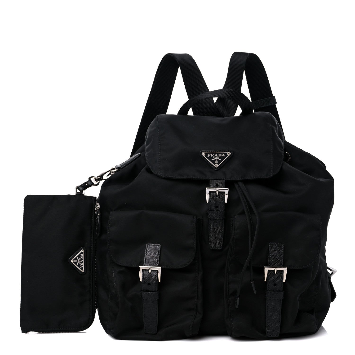 Prada Re-Nylon Saffiano Medium Backpack Black 1 of 9