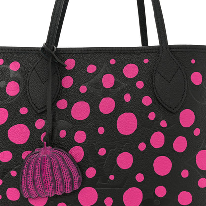 Louis Vuitton LV X YK Empreinte Infinity Dots Neverfull MM Black Fuchsia 9 of 12