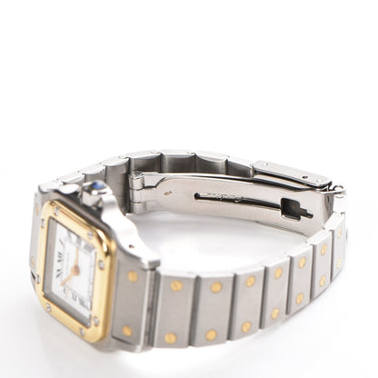 Cartier Stainless Steel 18K Yellow Gold 24mm Santos De Cartier Galbee Quartz Watch 4 of 13