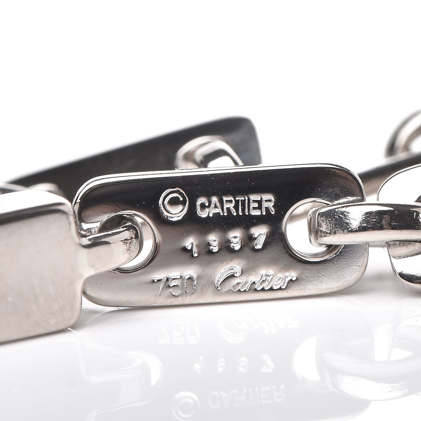 18K White Gold Fidelity Heart Key Bracelet