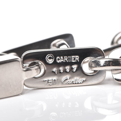 Cartier 18K White Gold Fidelity Heart Key Bracelet 5 of 5