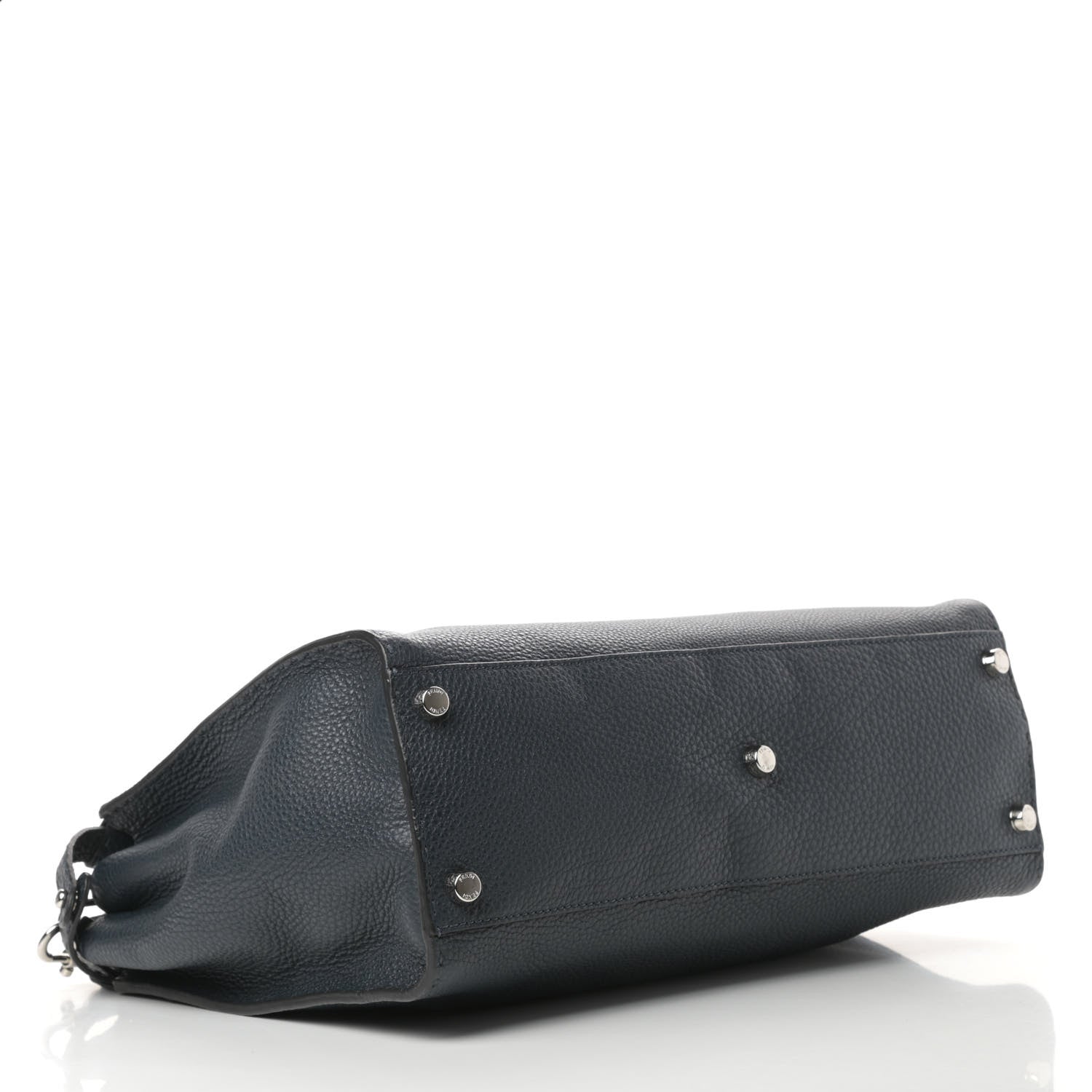 Fendi Cuoio Romano Selleria Bi-Color Large Mens Peekaboo Iconic Essential Satchel Lavagna Black 4 of 12