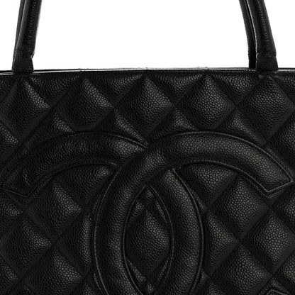 Chanel Caviar Quilted Medallion Tote Black 9 of 15