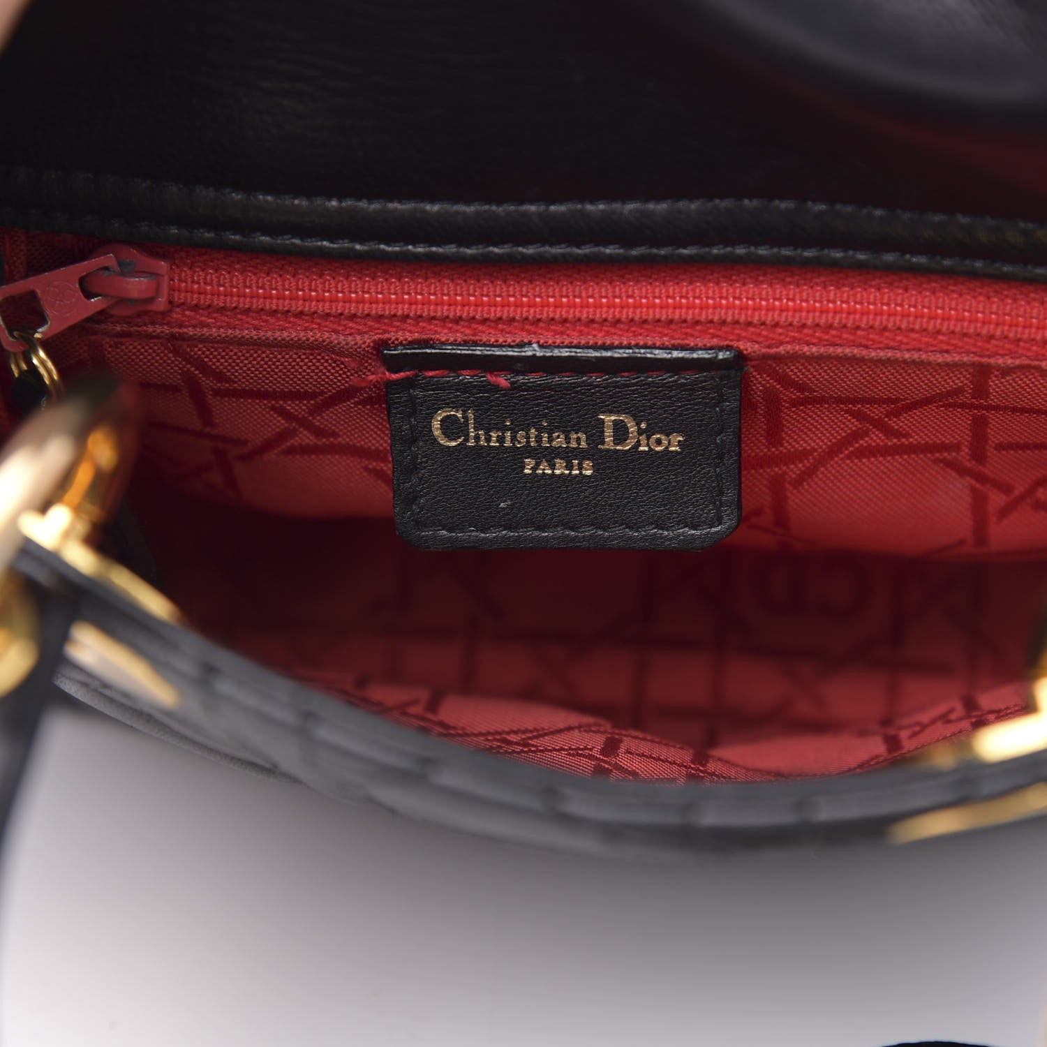 Christian Dior Lambskin Cannage Mini Lady Dior Black 6 of 13