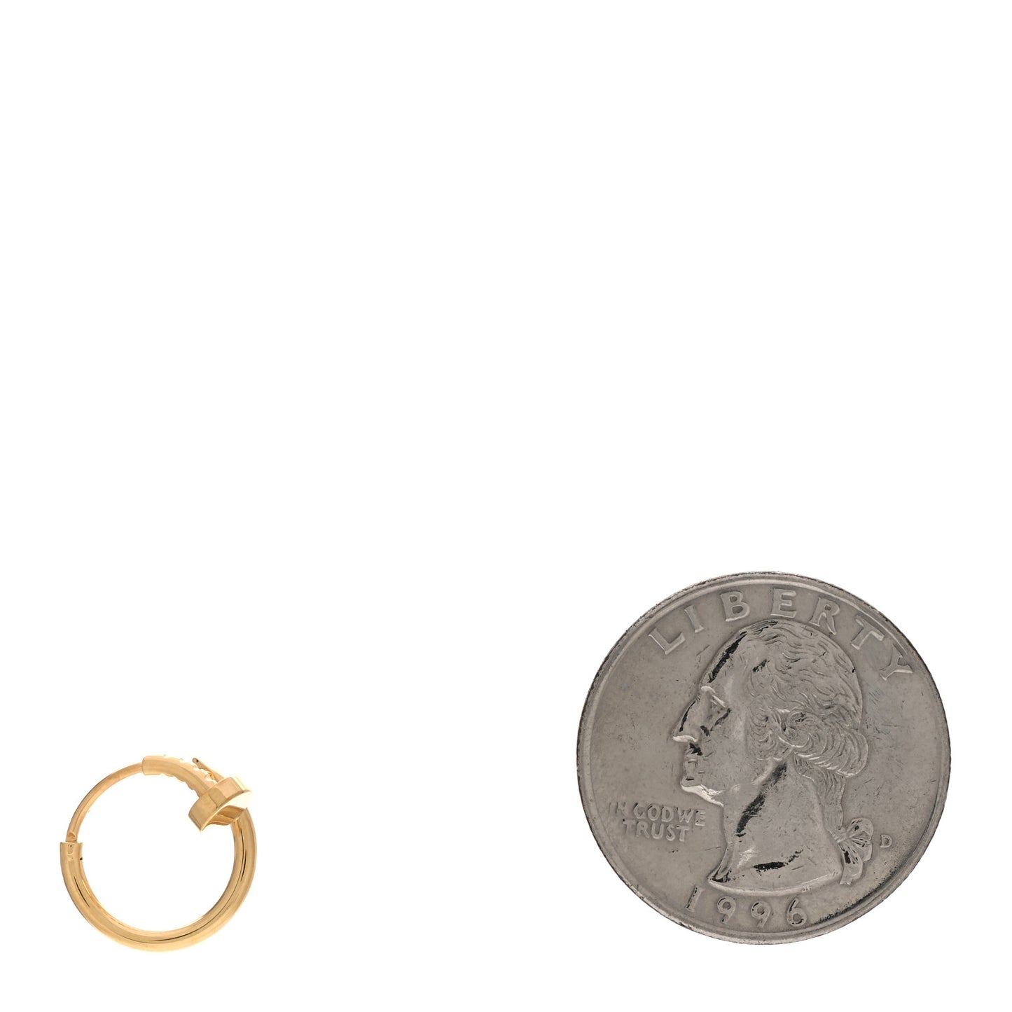18K Yellow Gold Juste Un Clou Single Hoop Earring