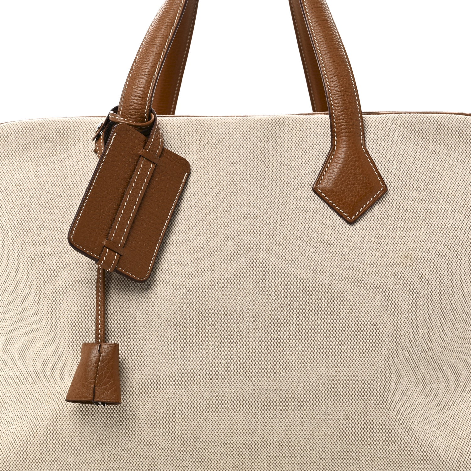 Hermes Toile Taurillon Clemence Victoria II 43 Gold 8 of 12