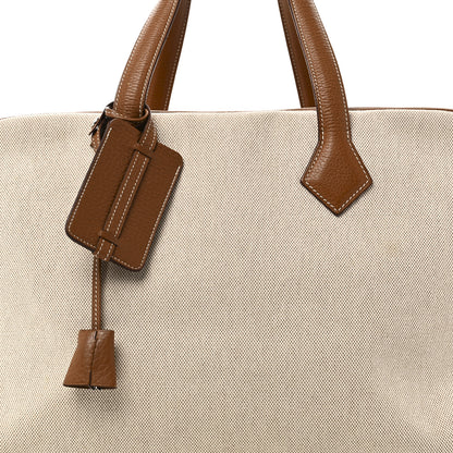 Hermes Toile Taurillon Clemence Victoria II 43 Gold 8 of 12