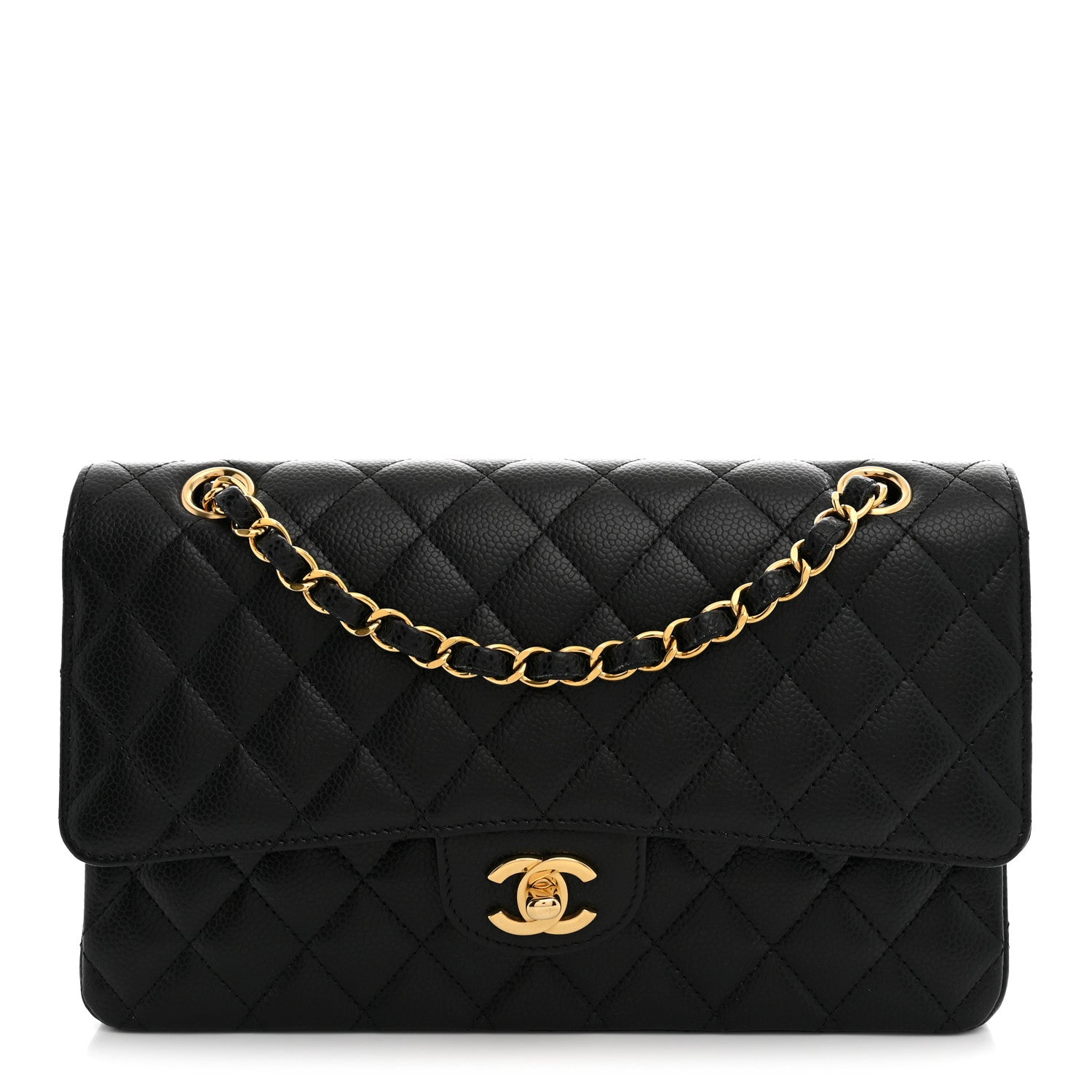 Chanel Caviar Quilted Medium Double Flap Black 1 of 10