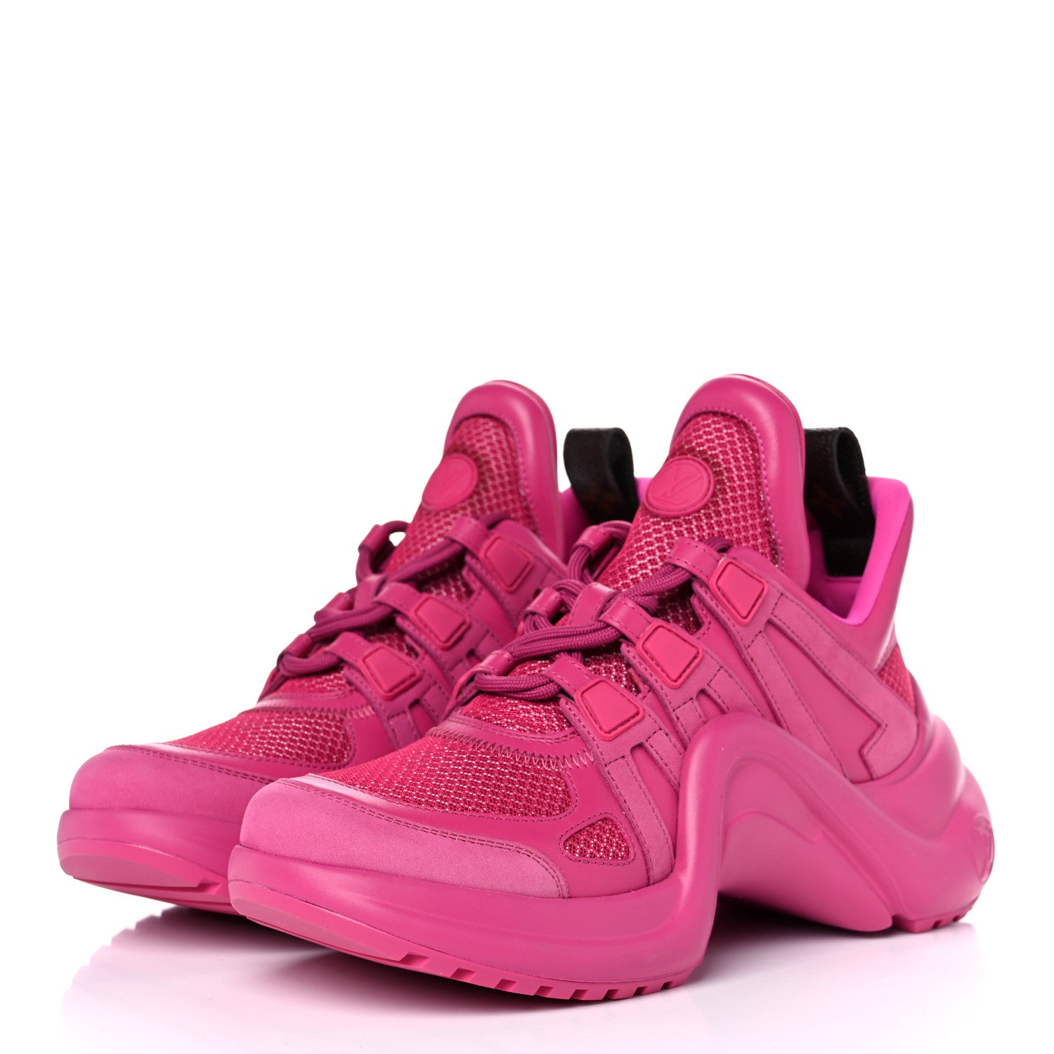 Louis Vuitton Calfskin Technical Nylon LV Archlight Sneakers 36.5 Rose Pop 3 of 10