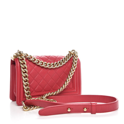Chanel Lambskin Quilted Small Boy Flap Red 3 of 10