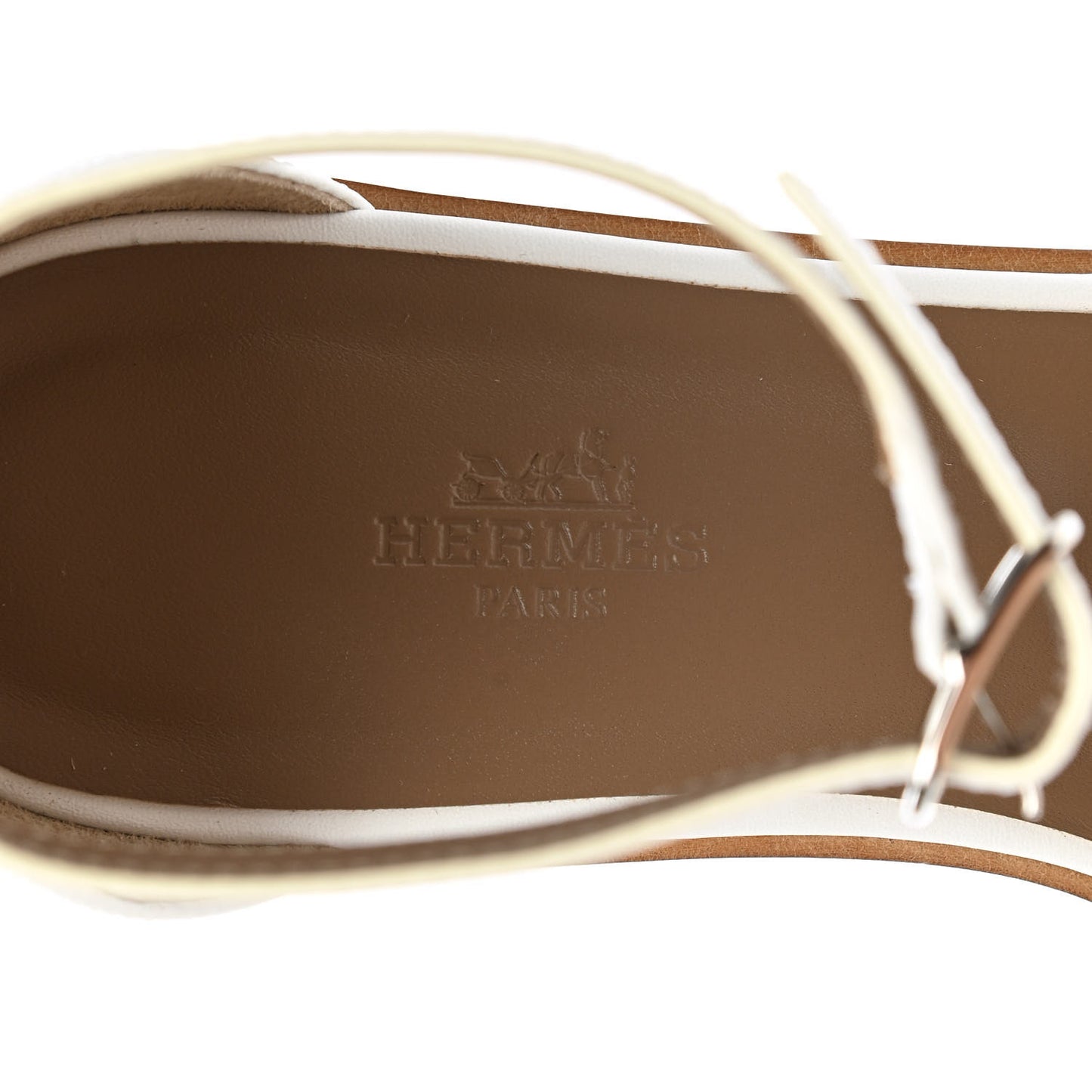 Calfskin Santorini Sandals 37.5 White