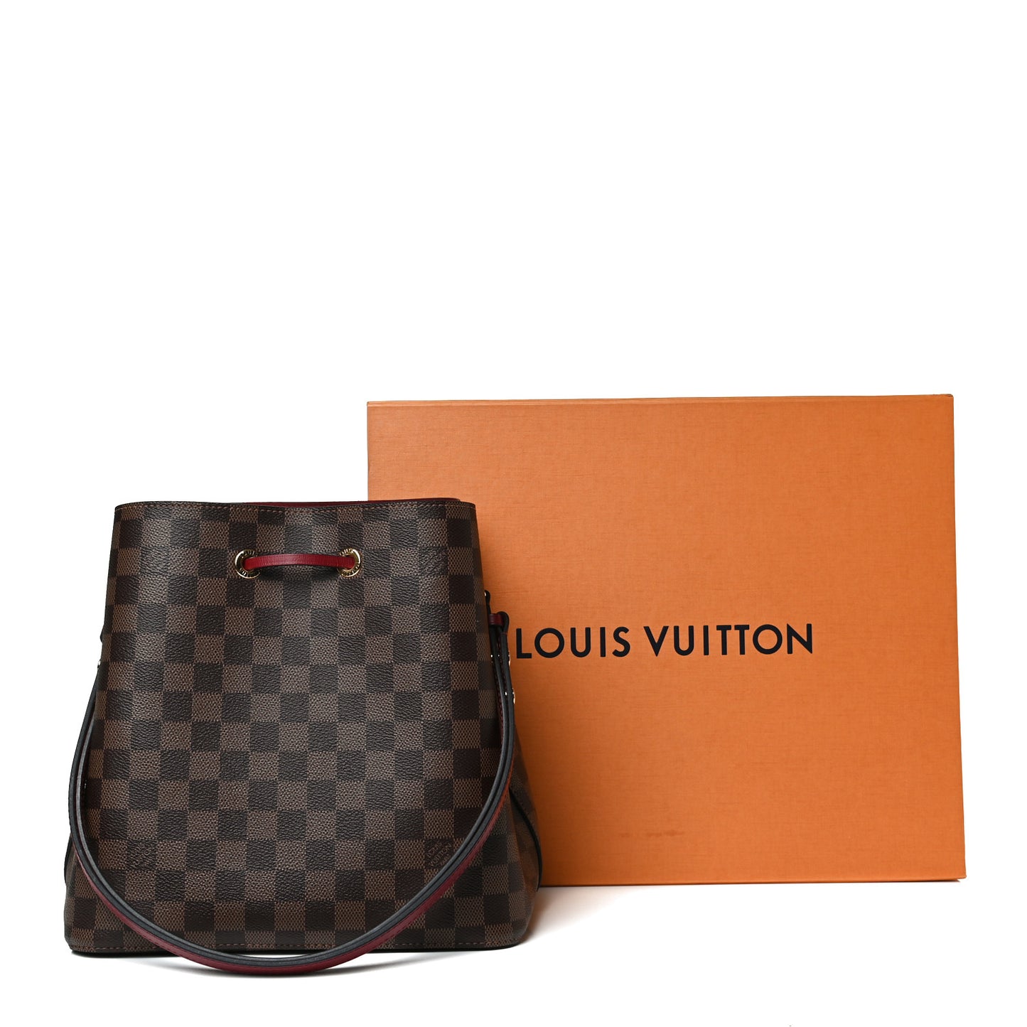 Damier Ebene Neonoe MM Cherry Berry