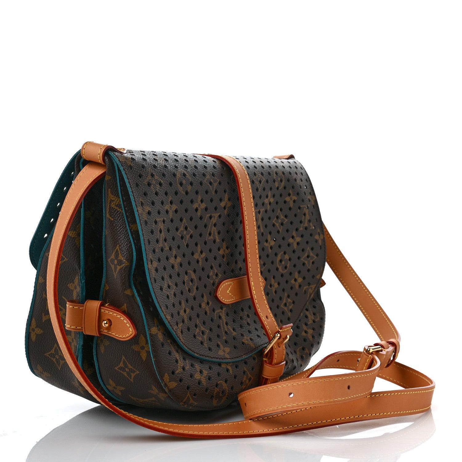 Louis Vuitton Monogram SC Flore Saumur Teal 3 of 8