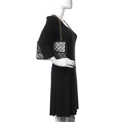 Chanel Lambskin Quilted Medium Double Flap Black 2 of 14