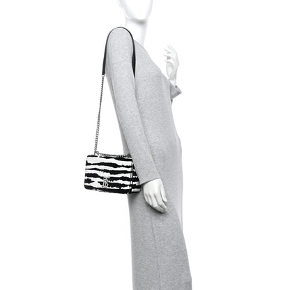 Burberry Calfskin Zebra Print Lola Bag Black White 2 of 11