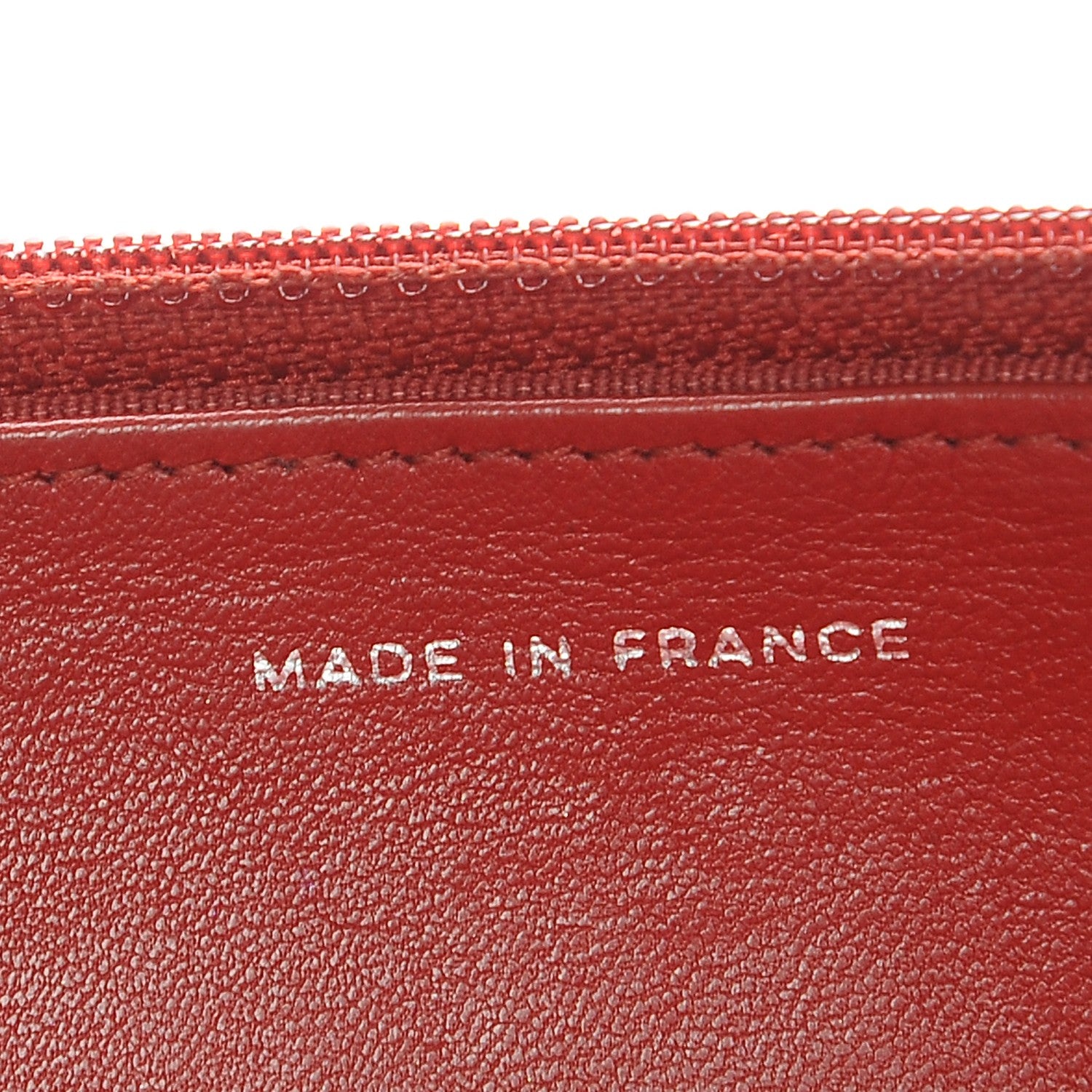 Chanel Lambskin Quilted Wallet On Chain WOC Red 7 of 10