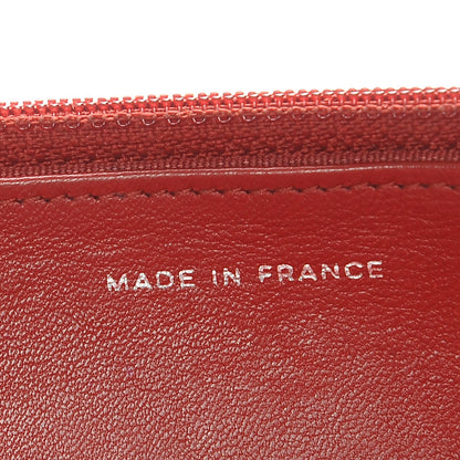 Chanel Lambskin Quilted Wallet On Chain WOC Red 7 of 10
