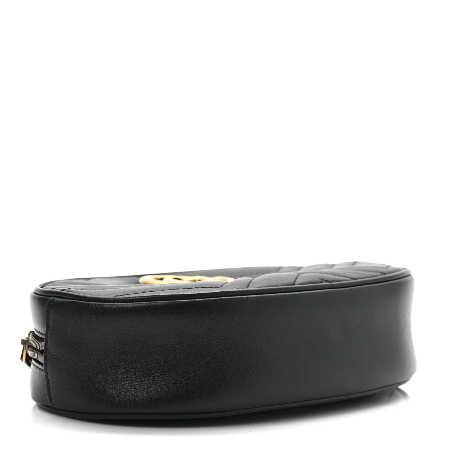 Gucci Calfskin Matelasse GG Marmont Belt Bag 75 30 Black 3 of 8