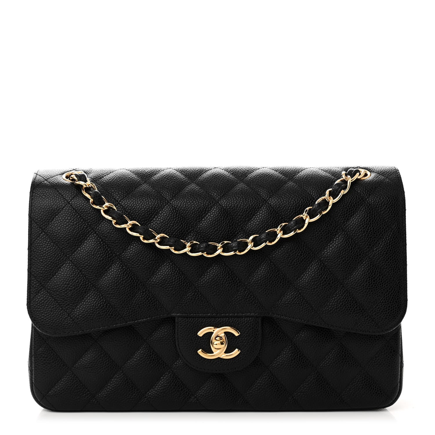 Chanel Caviar Quilted Jumbo Double Flap Black 1 of 11