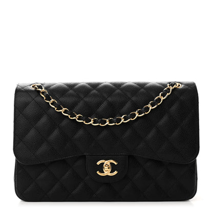 Chanel Caviar Quilted Jumbo Double Flap Black 1 of 11