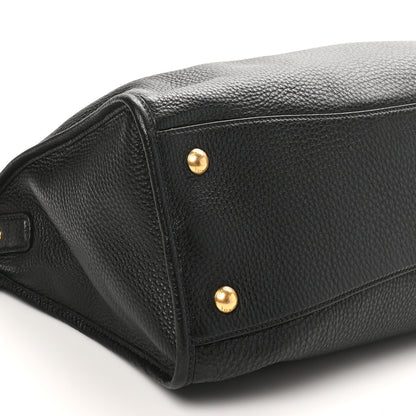 Prada Vitello Daino Shopping Satchel Black 8 of 9