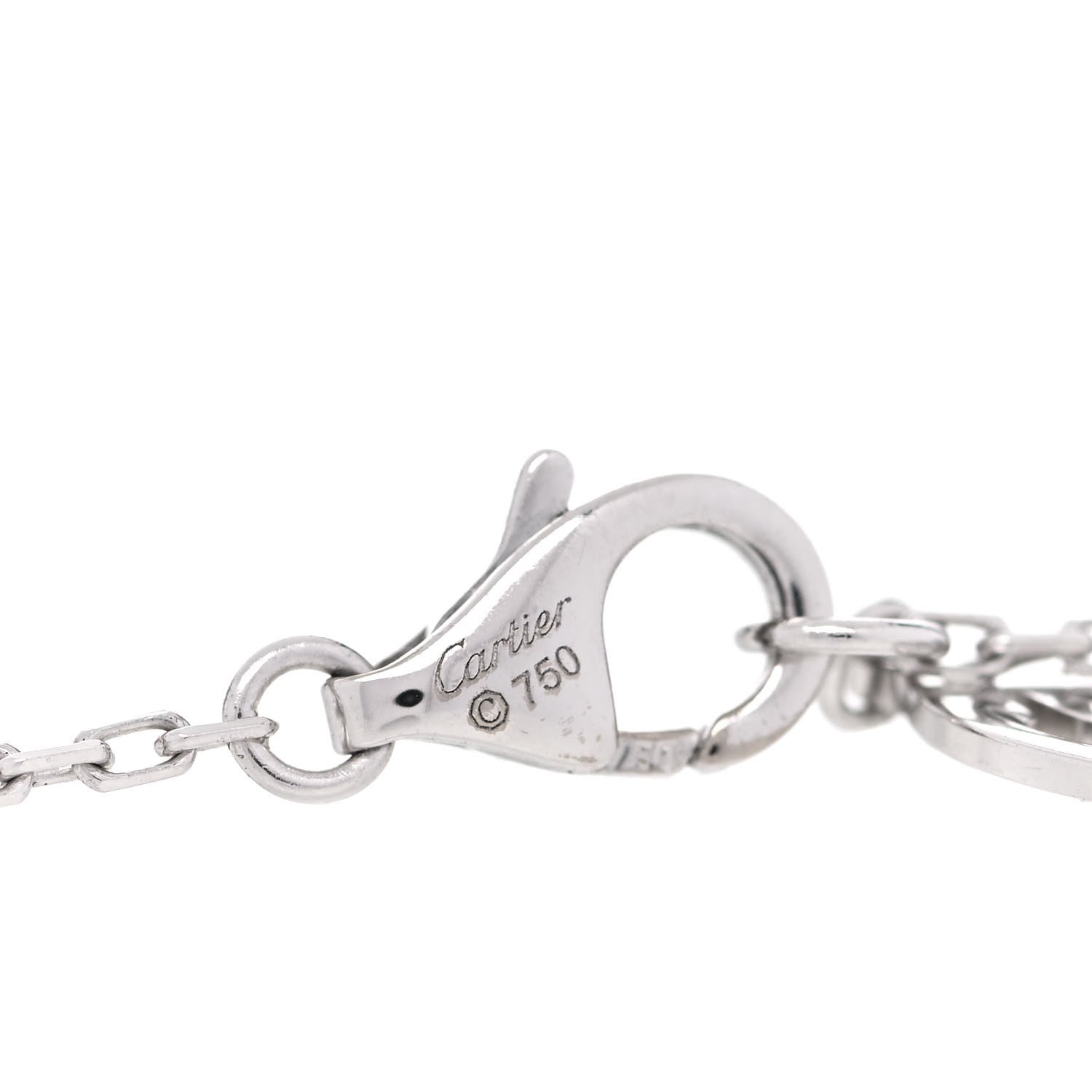 Cartier 18K White Gold Diamond LM D'Amour Pendant Necklace 3 of 4