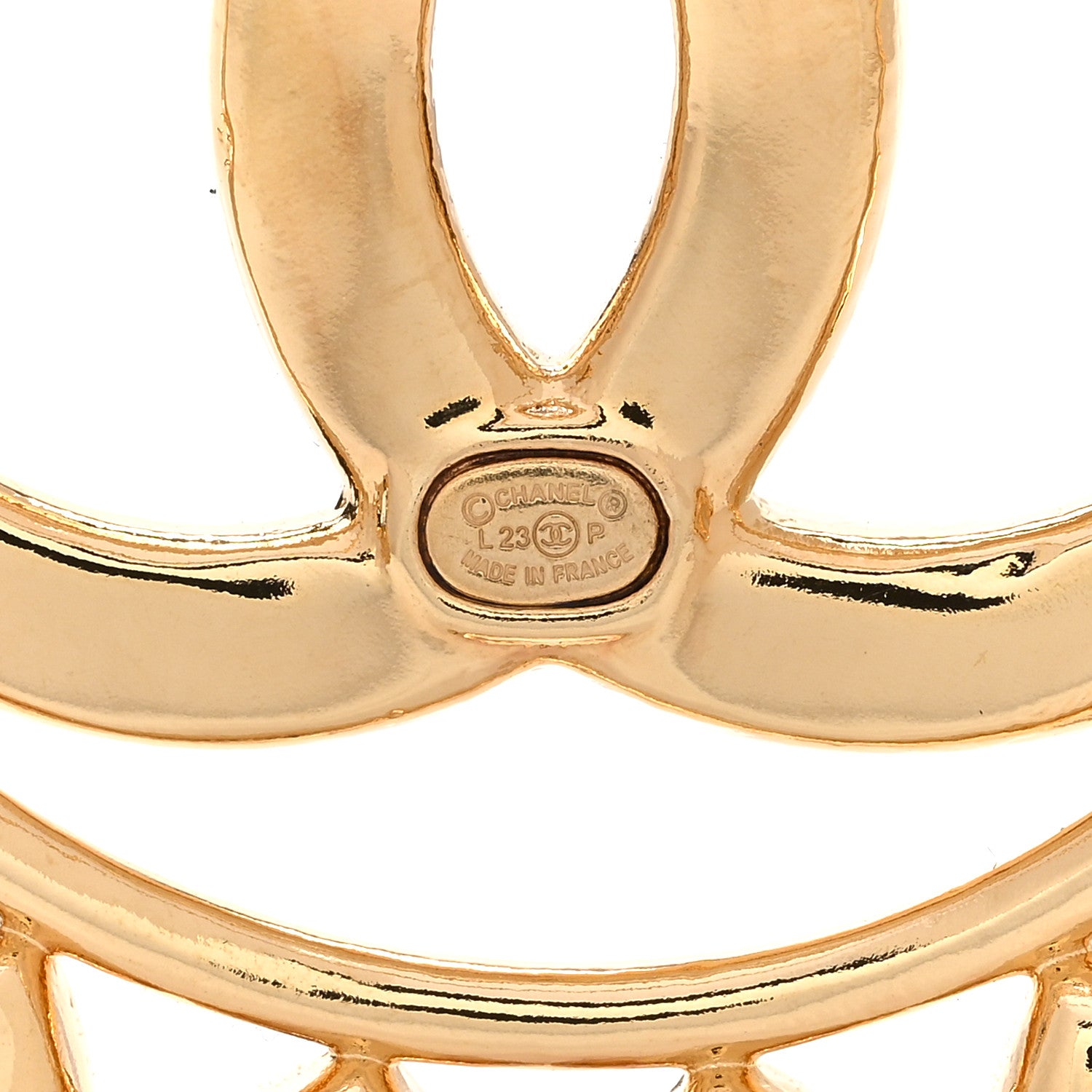 Chanel Metal CC Heart Brooch Gold 4 of 5