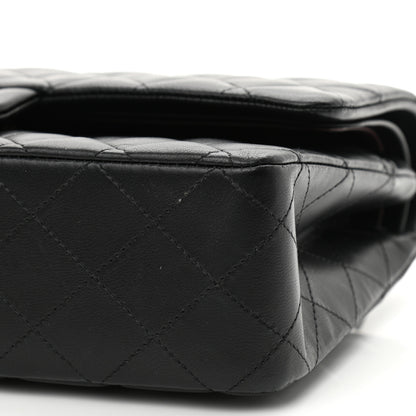 Chanel Lambskin Quilted Medium Double Flap Black 10 of 16