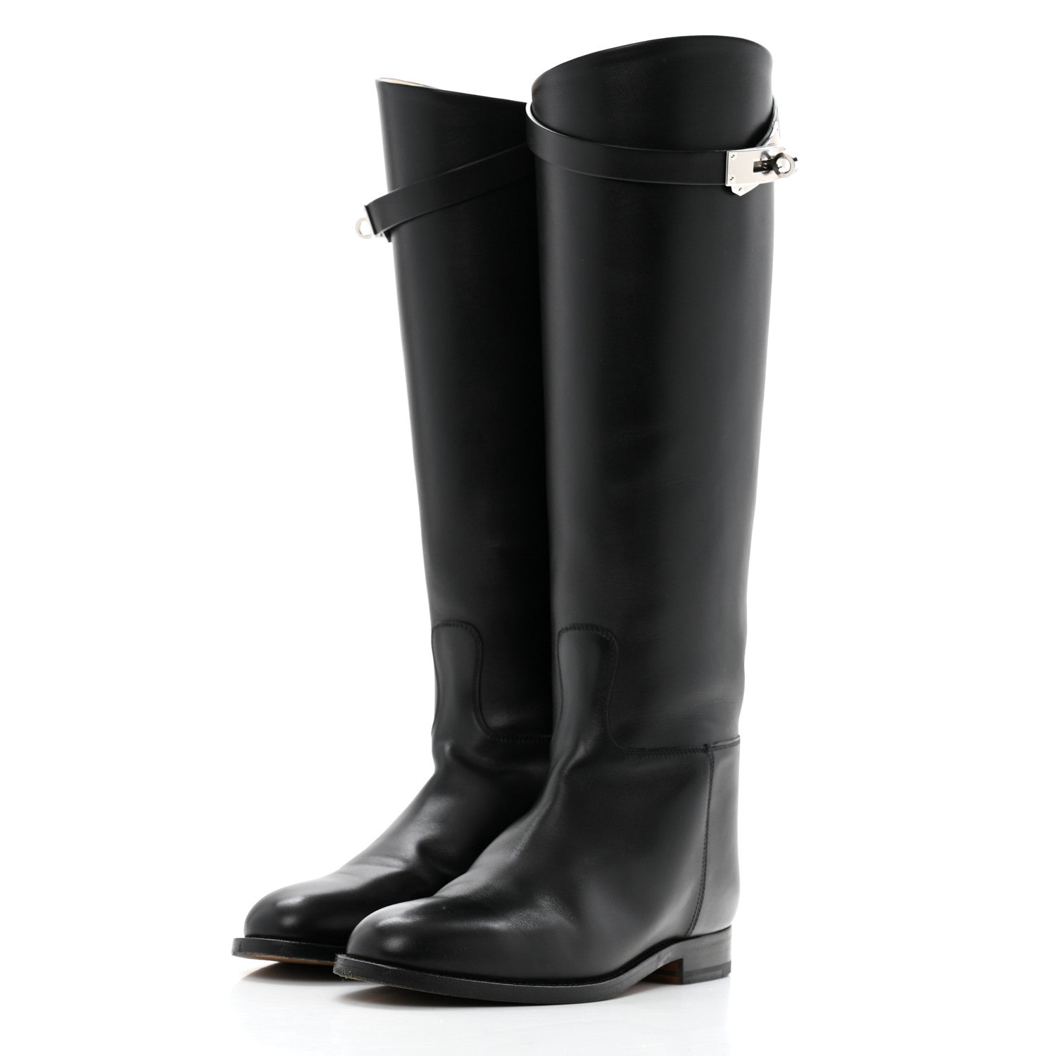 Hermes Box Kelly Jumping Boots 36 Black 3 of 10