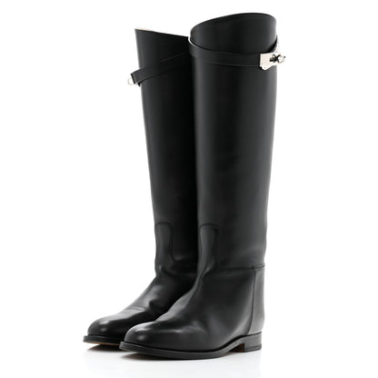 Hermes Box Kelly Jumping Boots 36 Black 3 of 10