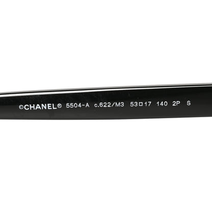 Chanel Acetate Polarized Rectangle Sunglasses 5504A Black 5 of 7