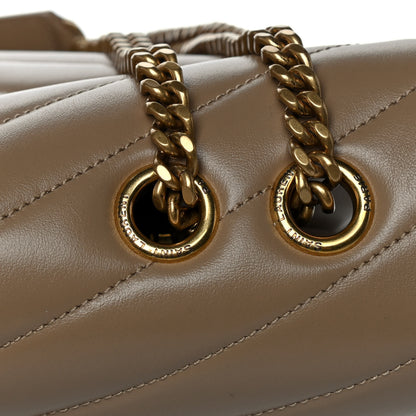 Saint Laurent Calfskin Y Quilted Monogram Medium Loulou Chain Satchel Dark Latte 10 of 16
