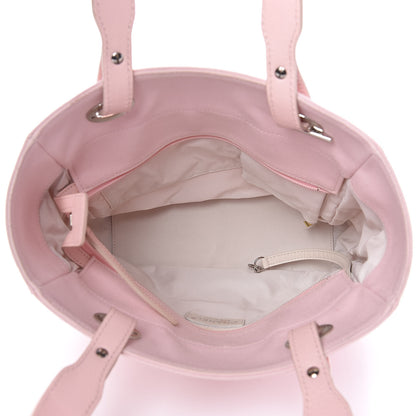 Chanel Coated Canvas Quilted Small Paris Biarritz Tote Light Pink 5 of 9