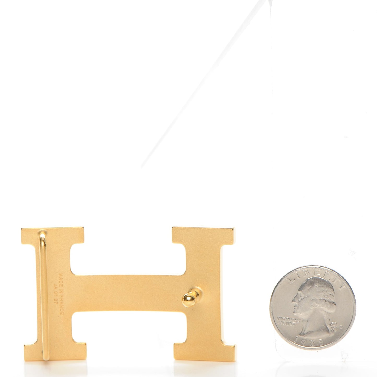 Brushed 32mm H Belt Buckle Gold