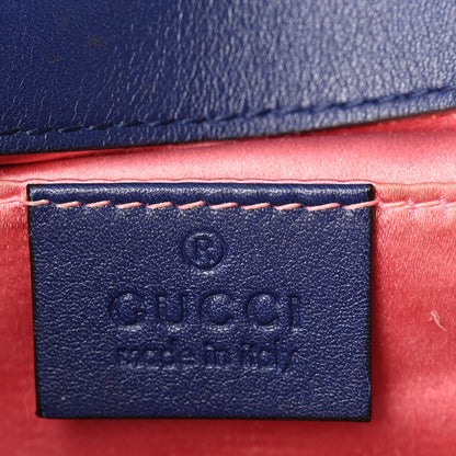 Gucci Velvet Matelasse Mini GG Marmont Shoulder Bag Cobalt Blue 5 of 9