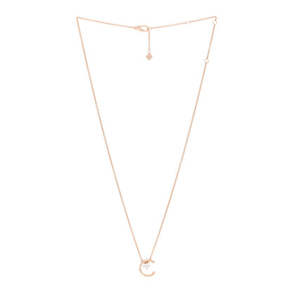 Chanel 18K Beige Gold Diamond Coco Crush C Necklace 2 of 4