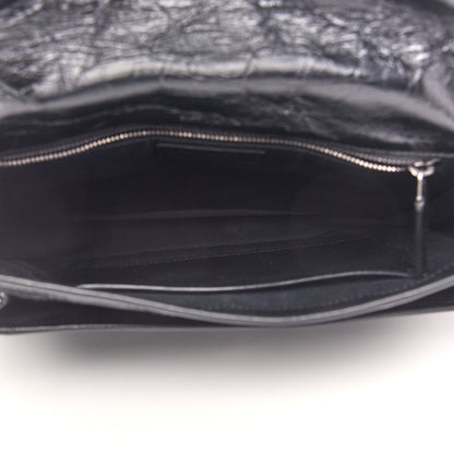 Saint Laurent Crinkled Calfskin Matelasse Monogram Medium Niki Chain Satchel Black 5 of 10